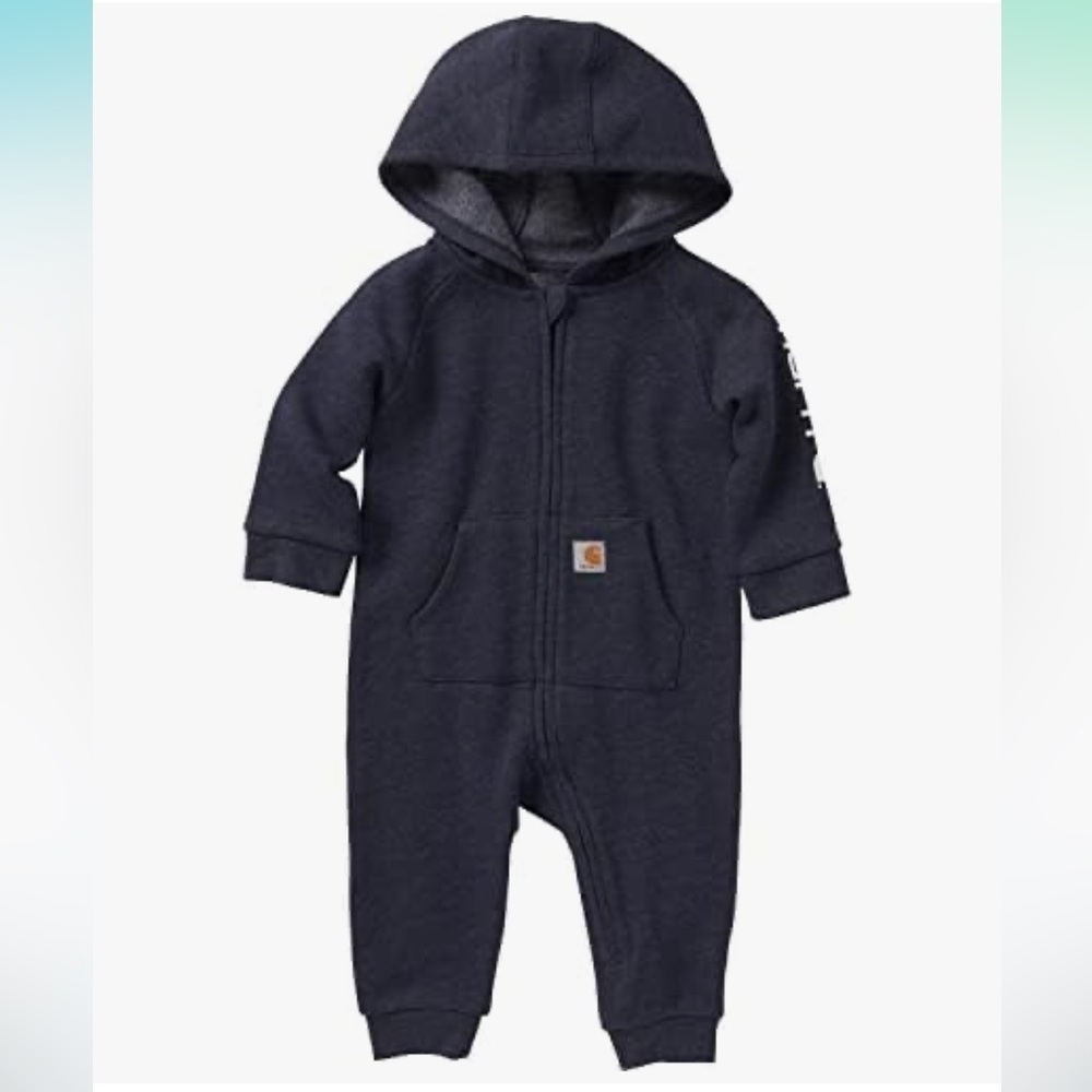 Carhartt Kid's Long-Sleeve Zip-Front Hooded Coverall - Boys size 12 months